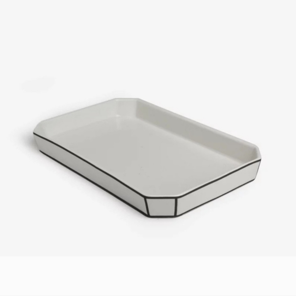 Odeme Jewelry Tray & Dish Set Off White Rectangle Catchall